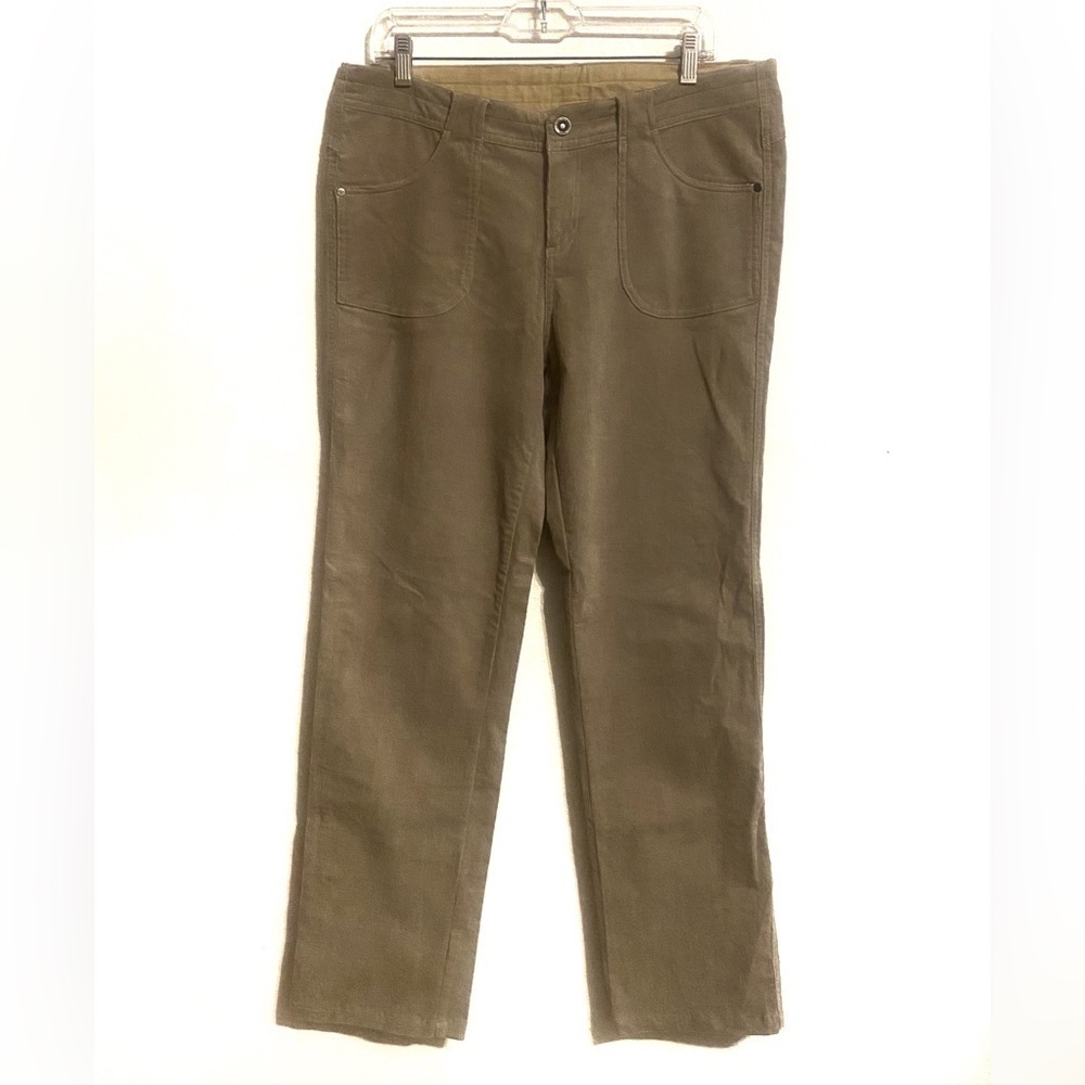 Kuhl Women’s Beige Khaki Soft Chino Style Pocket Detail Pants Sz 12